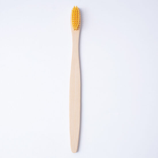 Multi-Pack Adult Bamboo Toothbrushes with Pointed Flat Handle and Charcoal Tapered Bristles