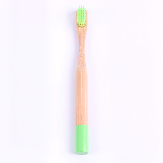 Children’s Bamboo Toothbrush with Round Handle and Soft Bamboo Charcoal Bristles
