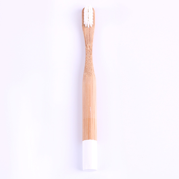 Children’s Bamboo Toothbrush with Round Handle and Soft Bamboo Charcoal Bristles