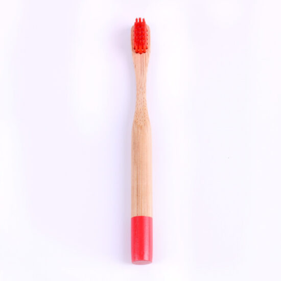 Children’s Bamboo Toothbrush with Round Handle and Soft Bamboo Charcoal Bristles