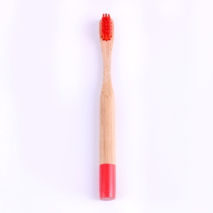 Children’s Bamboo Toothbrush with Round Handle and Soft Bamboo Charcoal Bristles
