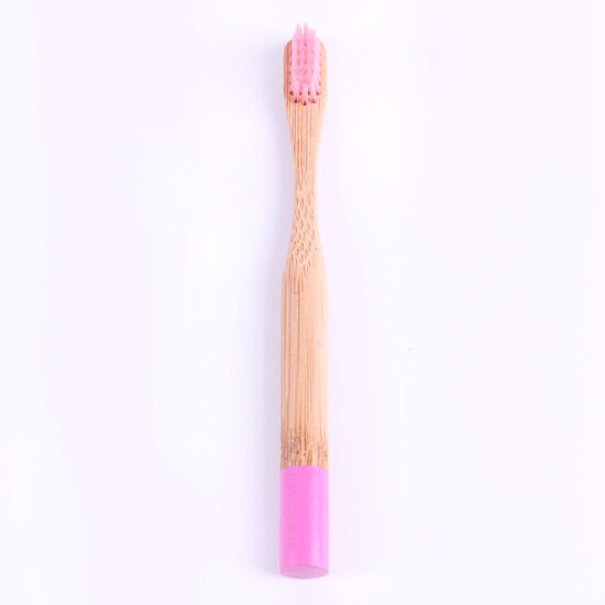 Children’s Bamboo Toothbrush with Round Handle and Soft Bamboo Charcoal Bristles