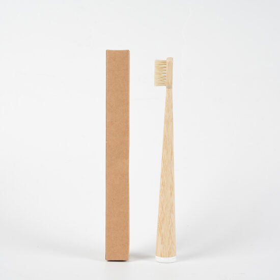 Biodegradable Bamboo Toothbrush with Large Tail and Natural Boar or Horse Hair Bristles for Hotels