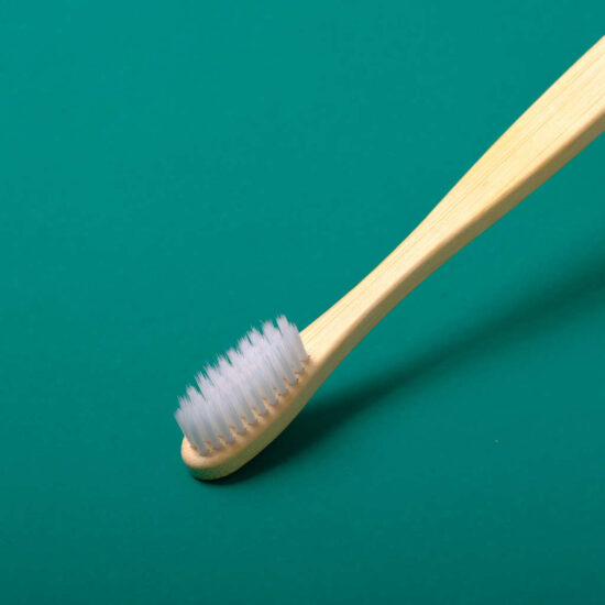 Hotel Bamboo Toothbrush with Natural Bamboo Handle and Nylon Soft & Tapered Bristles