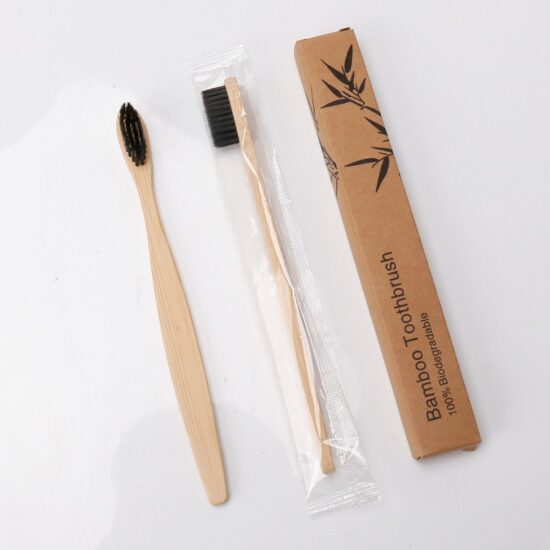 Soft Bamboo Toothbrush with Charcoal Bristles – Family Pack for Adults