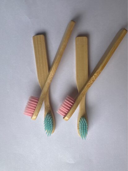 Children's Bamboo Toothbrush with Soft Bristles and Custom Logo for Hotels and Homestays

