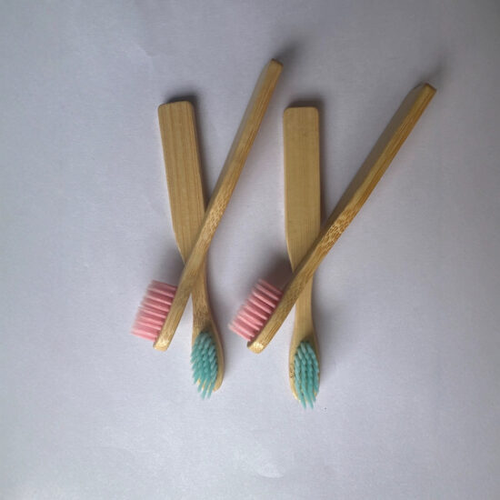 Children's Bamboo Toothbrush with Soft Bristles and Custom Logo for Hotels and Homestays

