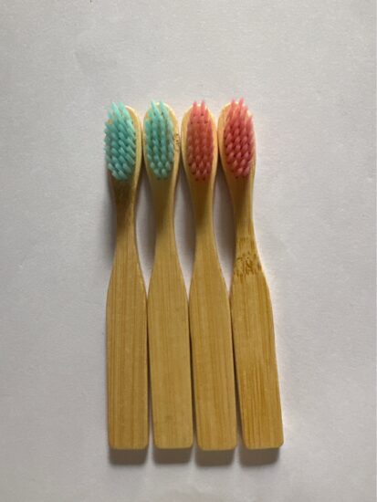 Children's Bamboo Toothbrush with Soft Bristles and Custom Logo for Hotels and Homestays

