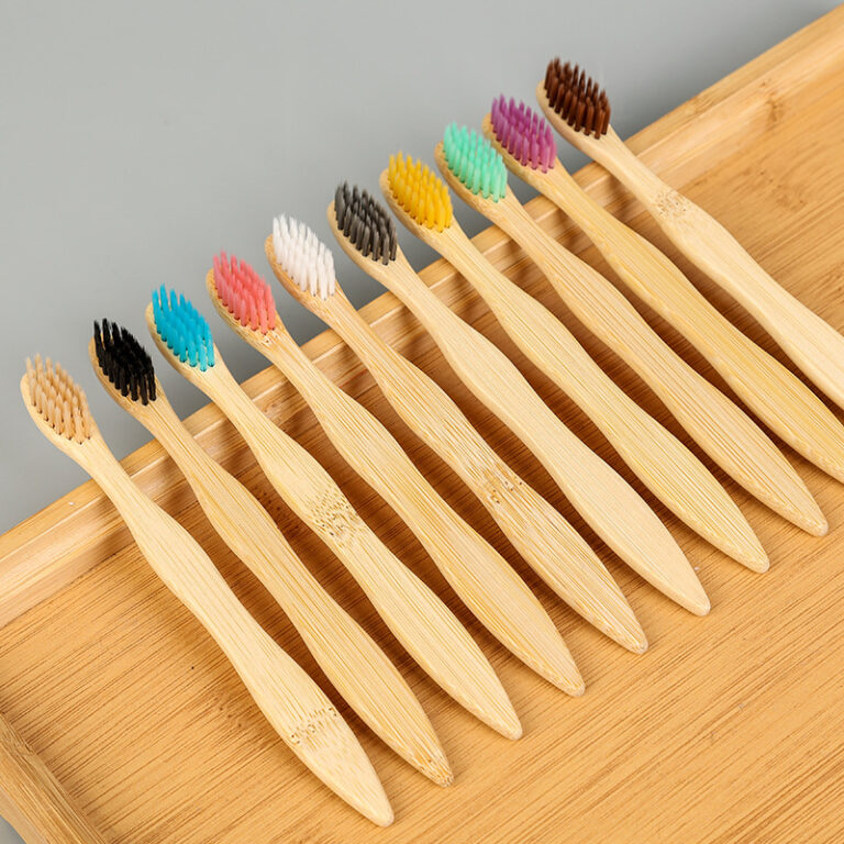 Eco-Friendly Bamboo Toothbrush with Charcoal Bristles for Kids and Hotels