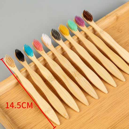 Eco-Friendly Bamboo Toothbrush with Charcoal Bristles for Kids and Hotels