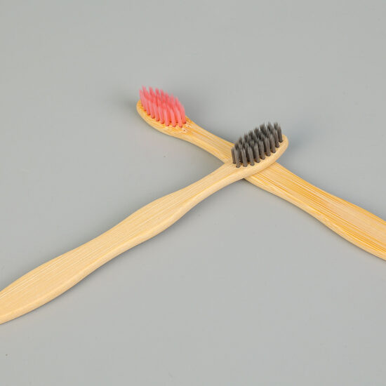 Eco-Friendly Bamboo Toothbrush with Charcoal Bristles for Kids and Hotels