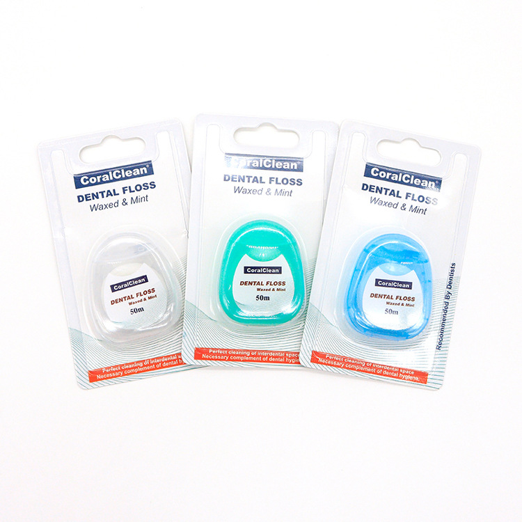 100pcs disposable high-elastic dental floss picks in a portable round container