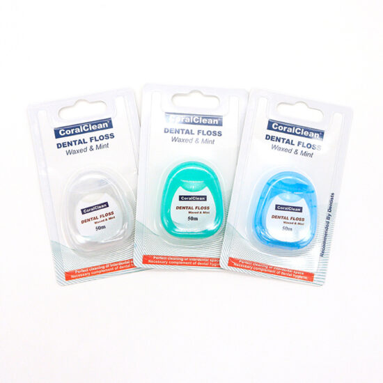 100pcs disposable high-elastic dental floss picks in a portable round container

