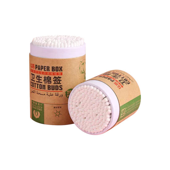 150pcs double-ended bamboo cotton swabs in a box for makeup removal and ear cleaning