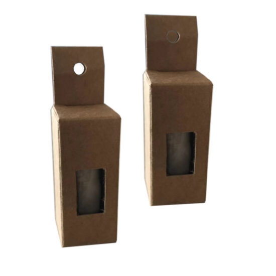 Mint-flavored charcoal and corn fiber dental floss in glass bottle with kraft box
