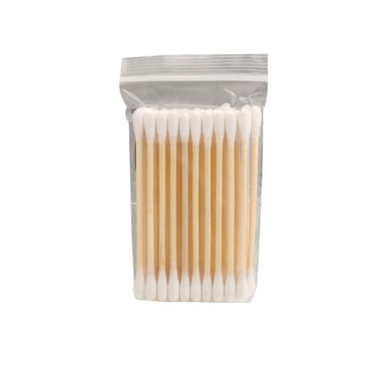 30pcs round-tip bamboo cotton swabs for makeup removal and hygiene use

