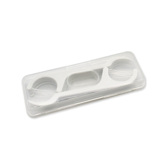 Baishijie bamboo charcoal dental floss picks with original flavor, double-strand floss in box packaging