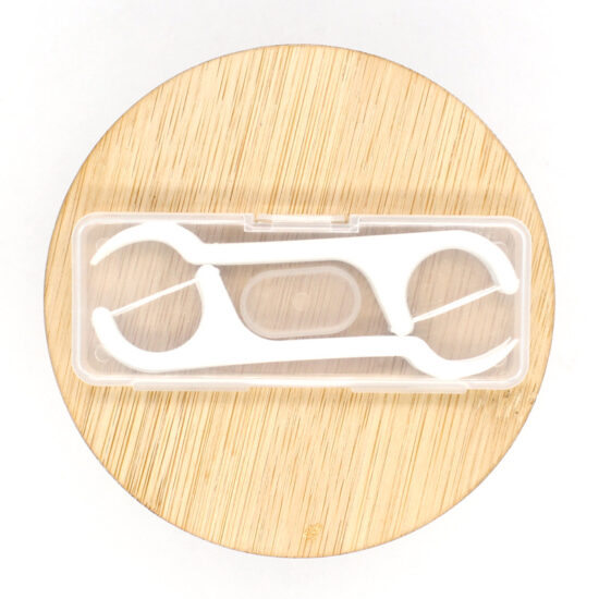 Baishijie bamboo charcoal dental floss picks with original flavor, double-strand floss in box packaging
