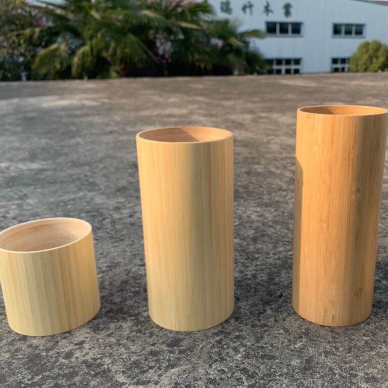 Natural bamboo cup for drinks, tea, coffee, ice cream and desserts
