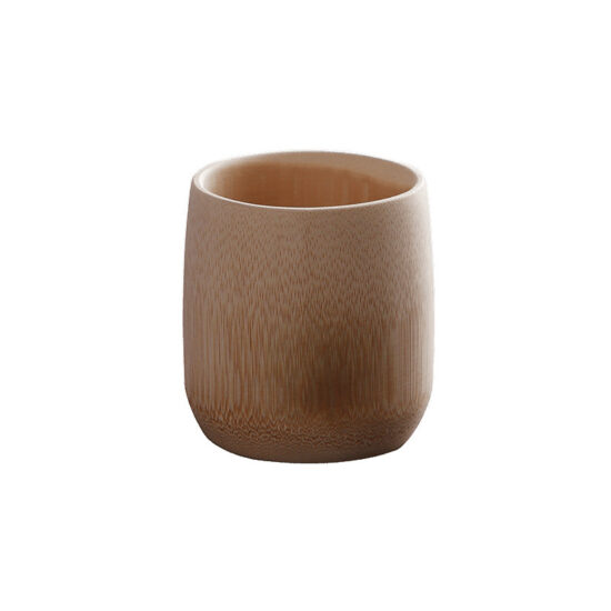 Small carbonized bamboo tea cup for wine, tea, or traditional use