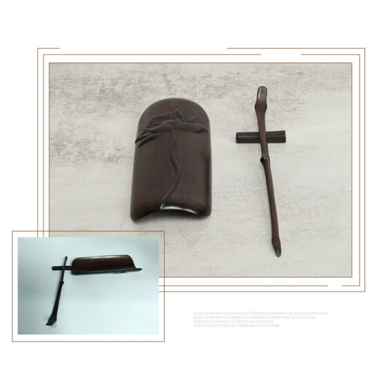 Chinese bamboo tea canister and scoop set for traditional tea ceremony