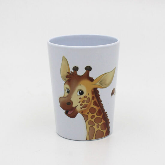 Bamboo fiber cartoon cup for children, melamine-style unbreakable design