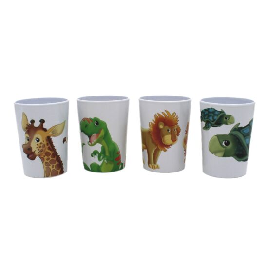 Bamboo fiber cartoon cup for children, melamine-style unbreakable design