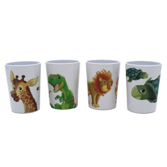 Bamboo fiber cartoon cup for children, melamine-style unbreakable design