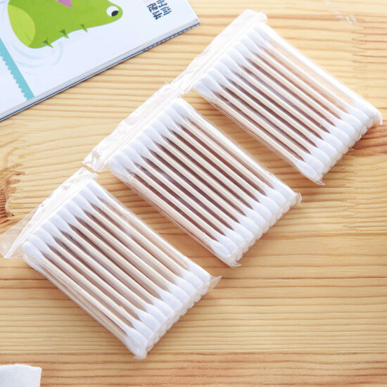 t）： Bagged disposable double-ended cotton swabs for makeup and personal hygiene