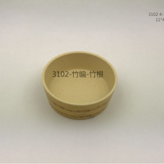 A5 melamine food-grade cup set with bamboo root base, customizable design