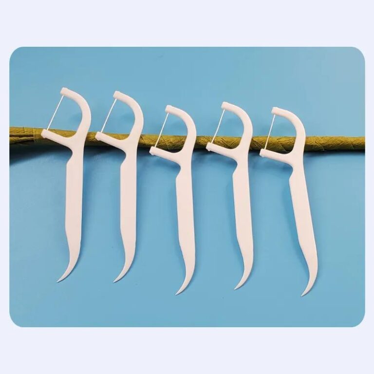 Eco-friendly bamboo dental floss set with refillable glass bottle and biodegradable floss