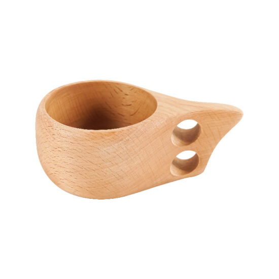 Beech wood coffee and milk cup with Nordic minimalist design