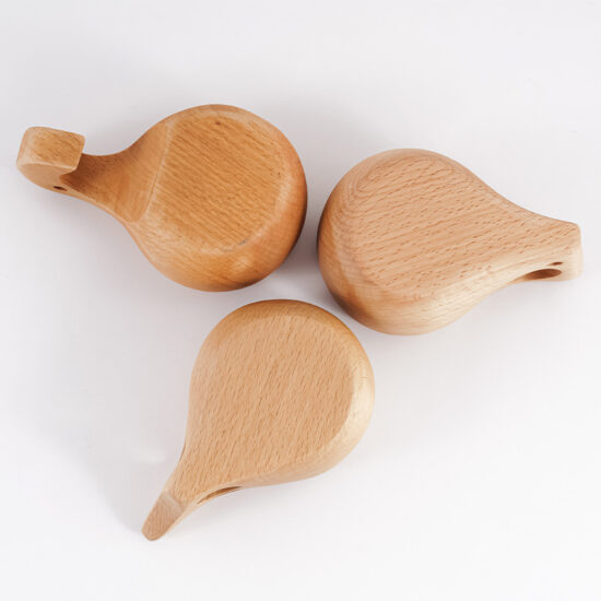 Beech wood coffee and milk cup with Nordic minimalist design