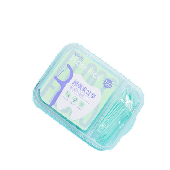 Baishijie bamboo charcoal dual-thread dental floss picks boxed for wholesale