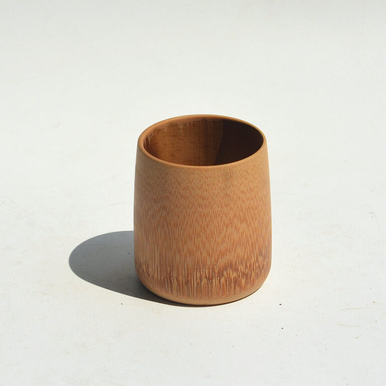 Custom carbonized bamboo tea cup for Kung Fu tea, beer, or water – minimalist design