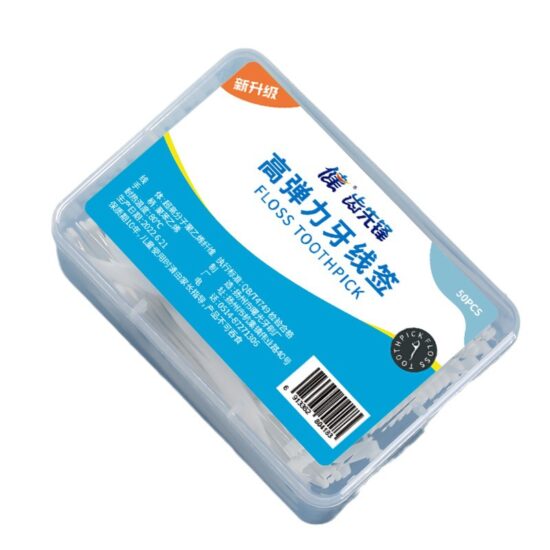 High elastic disposable dental floss picks in bulk family pack