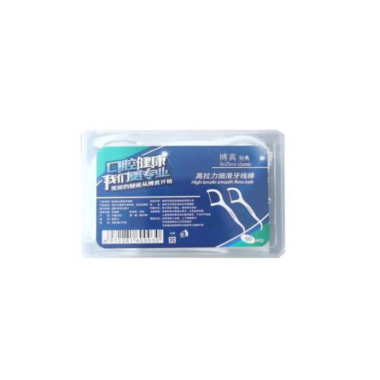 Boxed disposable dental floss picks with high tensile strength and gum-friendly tips
