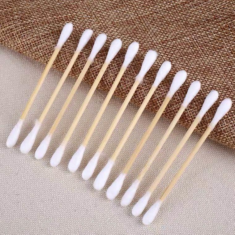 Travel-size individually wrapped cotton swabs for hotel and spa use