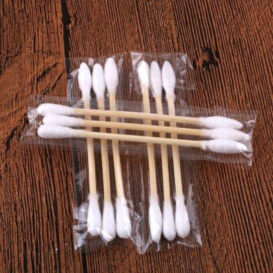 Travel-size individually wrapped cotton swabs for hotel and spa use