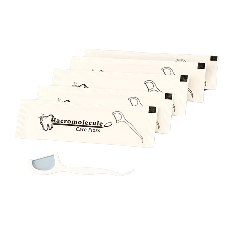 Custom logo individually wrapped dental floss picks for hotel and clinic use