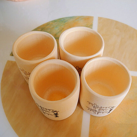 Natural handmade bamboo tea and wine cups eco-friendly drinking vessels