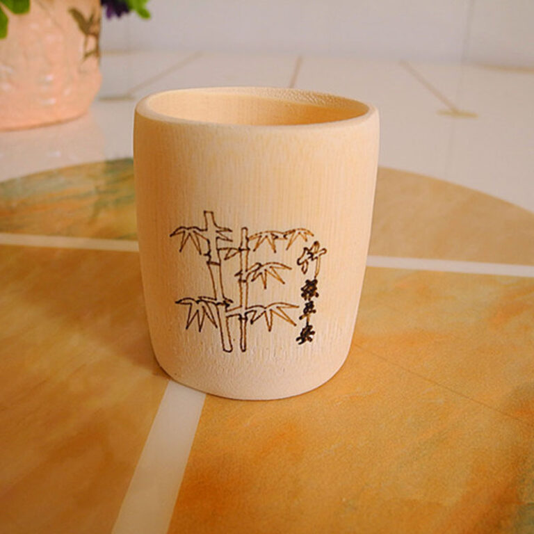 Natural handmade bamboo tea and wine cups eco-friendly drinking vessels