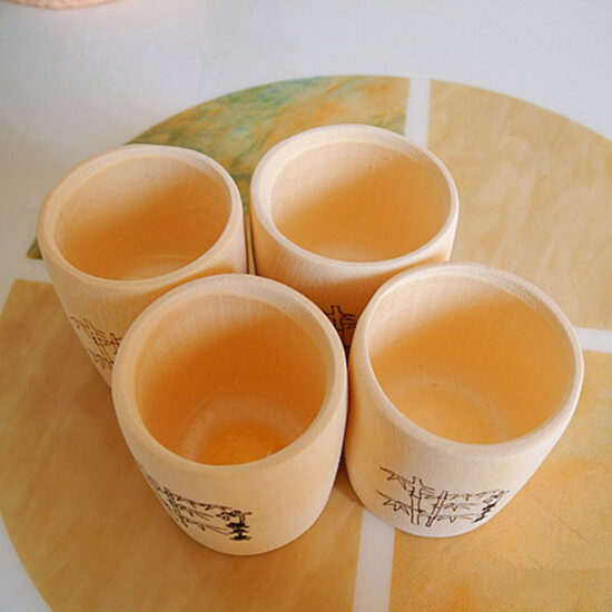 Natural handmade bamboo tea and wine cups eco-friendly drinking vessels