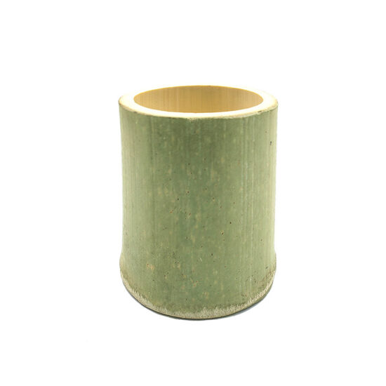 Natural bamboo tube cup for bubble tea, ice cream, and steamed rice