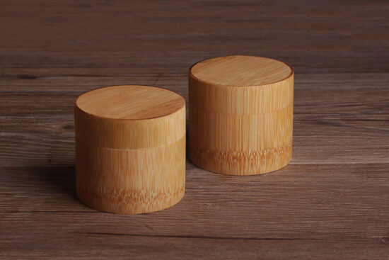 Natural bamboo tea canister tube for loose leaf storage and gift packaging