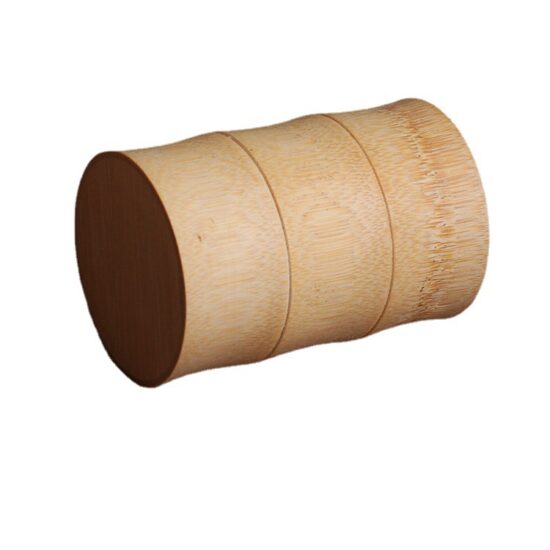 Natural bamboo tea canister tube for loose leaf storage and gift packaging