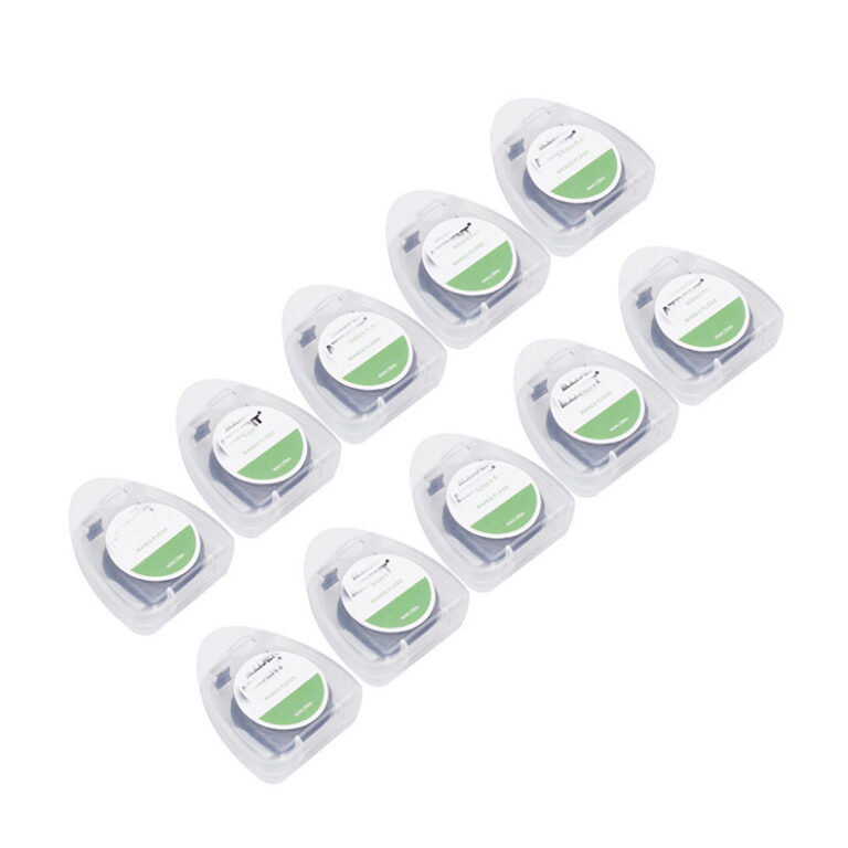 "Disposable Charcoal Dental Floss Picks with Black Mint Wax, 50m in Plastic Box"