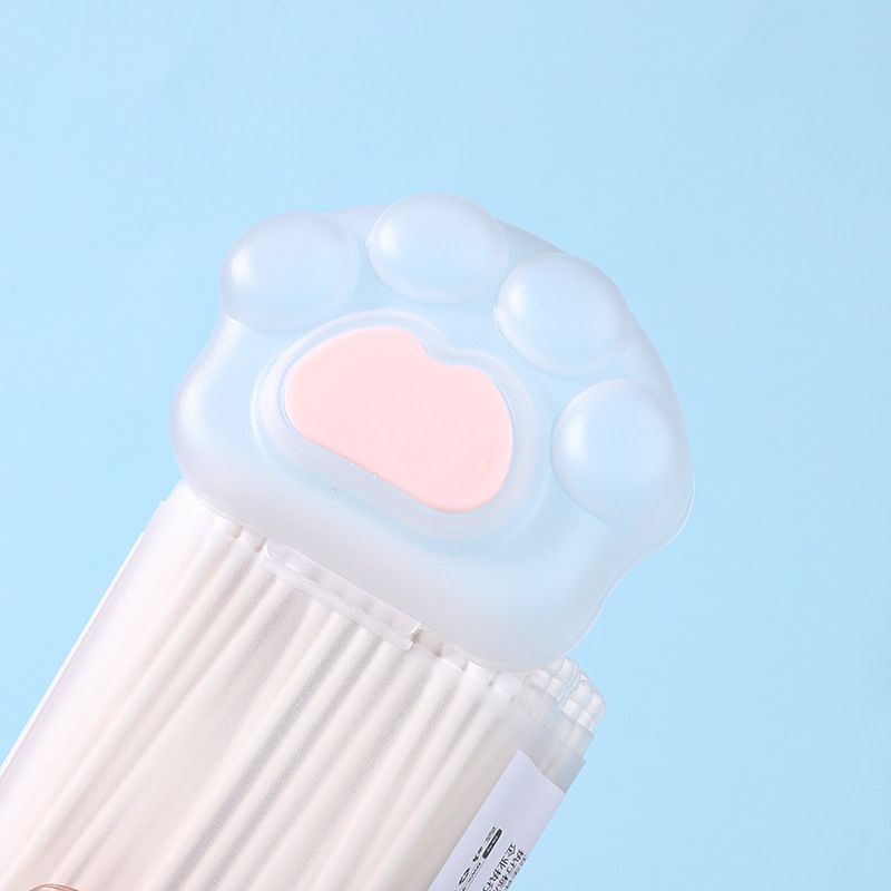 Blinds-shaped disposable double cotton swabs with wooden sticks for cosmetic and hygiene use