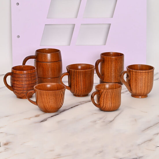 Round Solid Wood Mug – Creative Insulated Wooden Cup, Bulk Wholesale Available