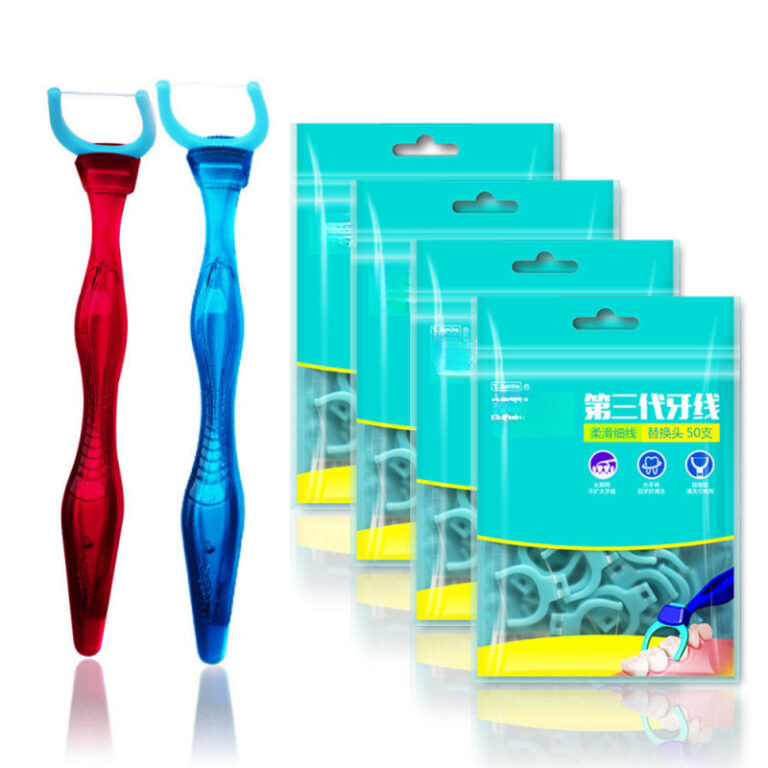 Sterile Medical Y-Shaped Double-Thread Ultra-Fine Dental Floss Picks for Deep Cleaning